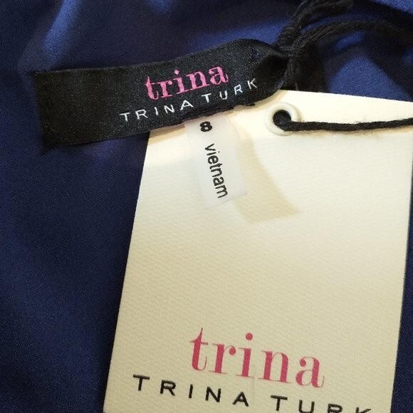 Trina Turk Marcia Fit and Flare Dress Size 8 Floral Pockets Colorful Girly - Picture 6 of 8